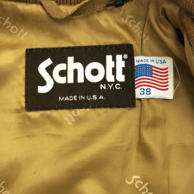 schott】ショット341 スエードブルゾン サイズ38 ジャケット