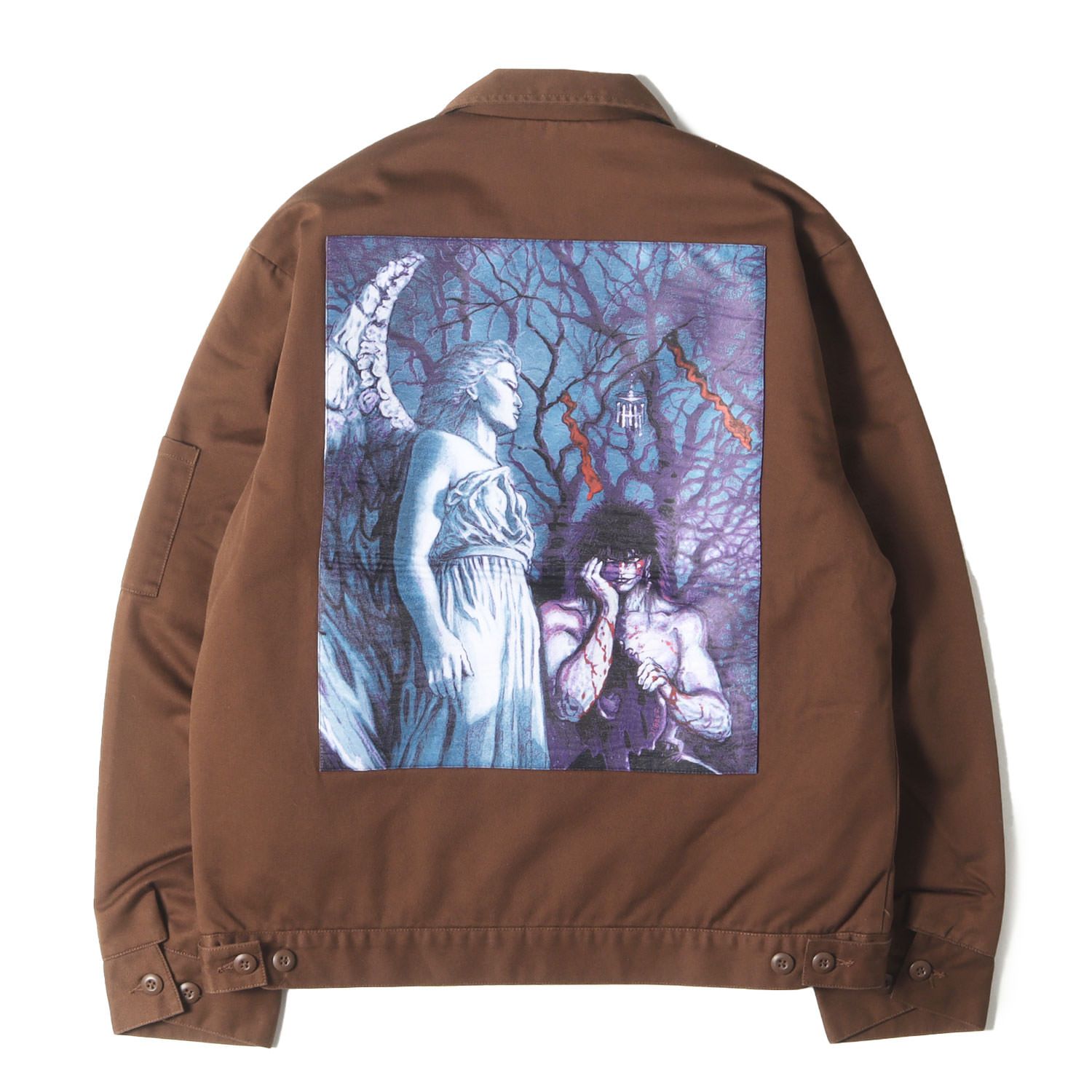 Supreme シュプリーム ジャケット 茶 ブラウン サイズ:S | 21AW THE CROW 裏地キルティング ワークジャケット Work Jacket | ザ クロウ コラボ 上着 アウター ブルゾン 【メンズ】【中古】