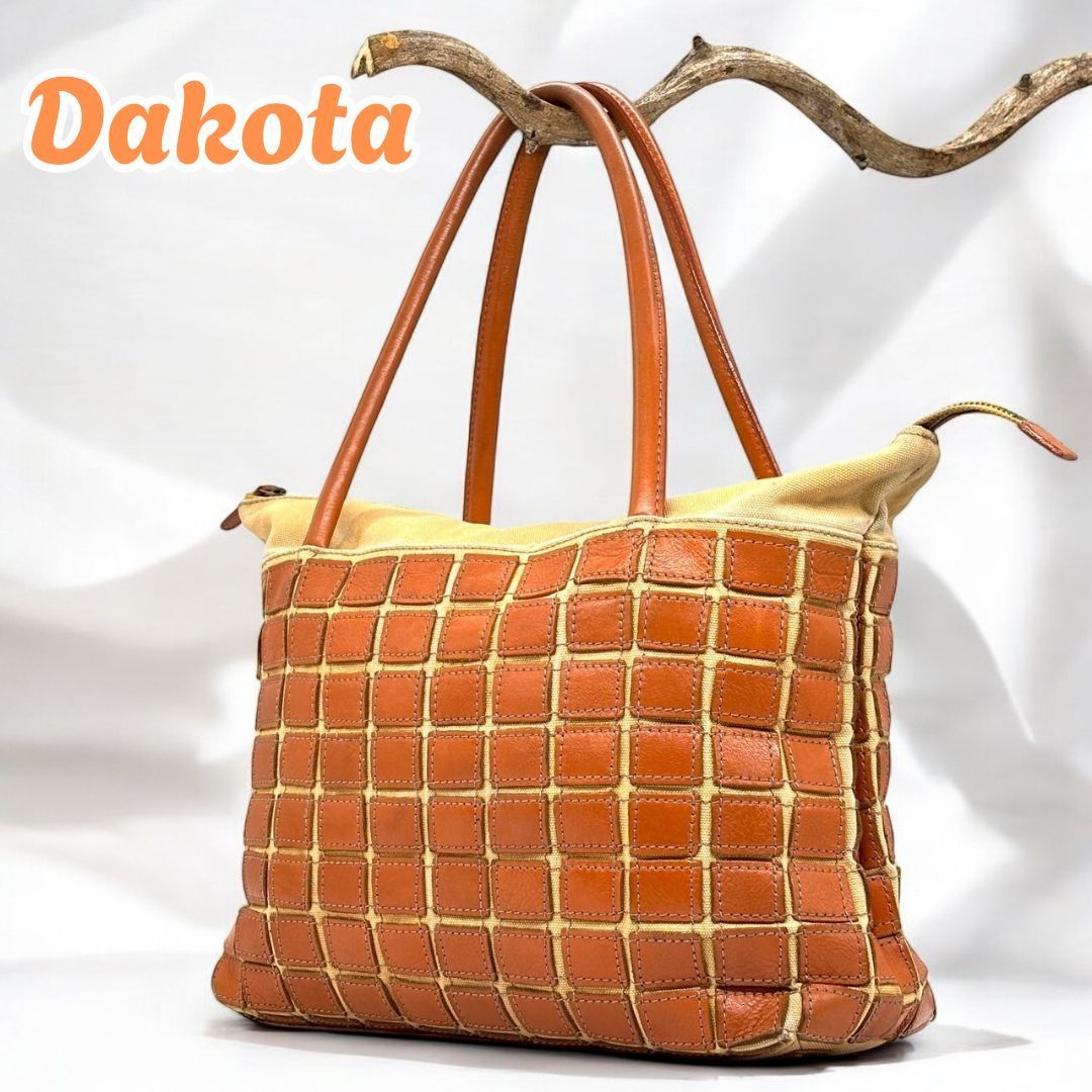 使うほど味わい増す✨】 Dakota ダコタ トートバッグ ブロック
