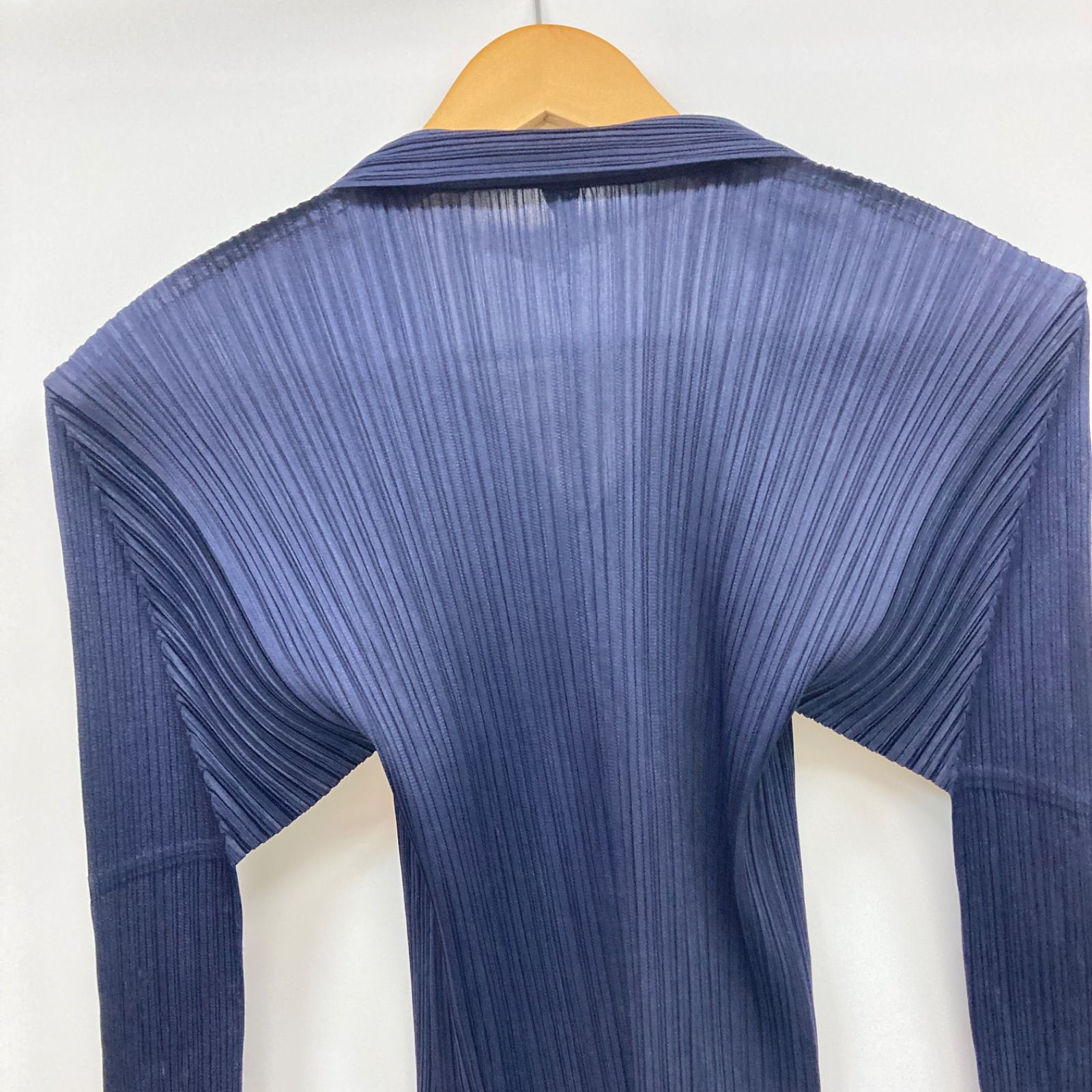 PLEATS PLEASE プリーツプリーズ セットアップ プリーツシャツ プリーツパンツ ネイビー 日本製 レディース 3サイズ CS100 WWW_OLIVIERBERNSTEIN_COM