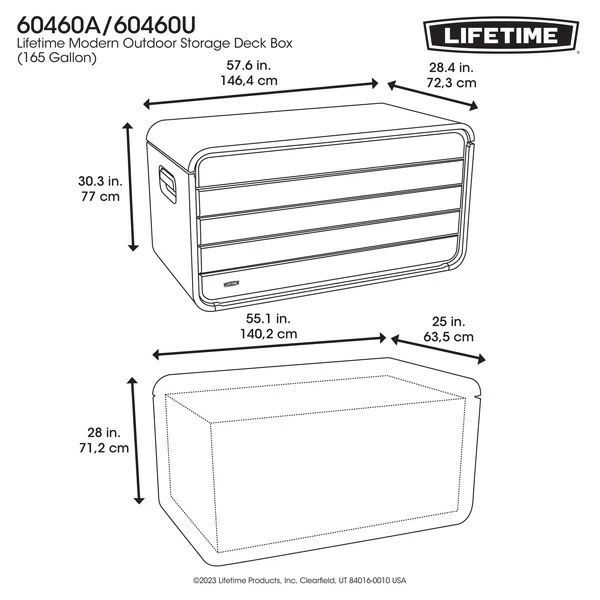 大型商品】LIFETIME 屋外収納物置 大型デッキボックス 625L 165ガロン ストレージボックス BOX 収納ベンチ 物置き 木目調 屋外収納ボックス  ライフタイム - メルカリ