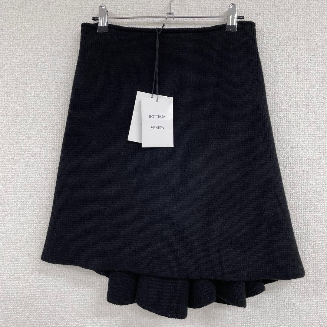BOTTEGA VENETA ボッテガヴェネタ 2021 フ スカート 変形 フリル イタリア製 ウール 黒 S