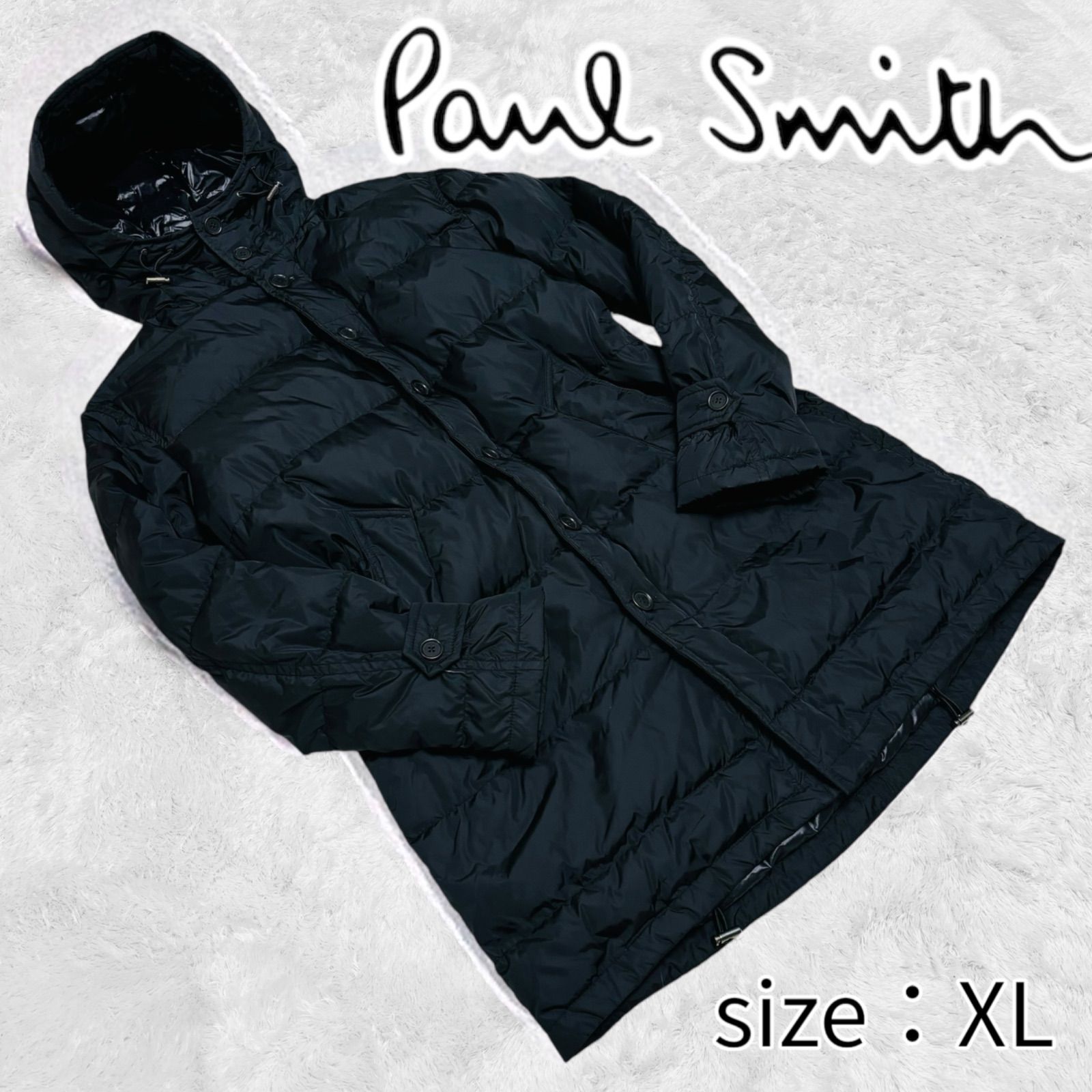 PaulSmith ポールスミス　ウール　Pコート黒　Ｌサイズ 極美品 現行 Lサイズ ポールスミス ウール チェスターコート