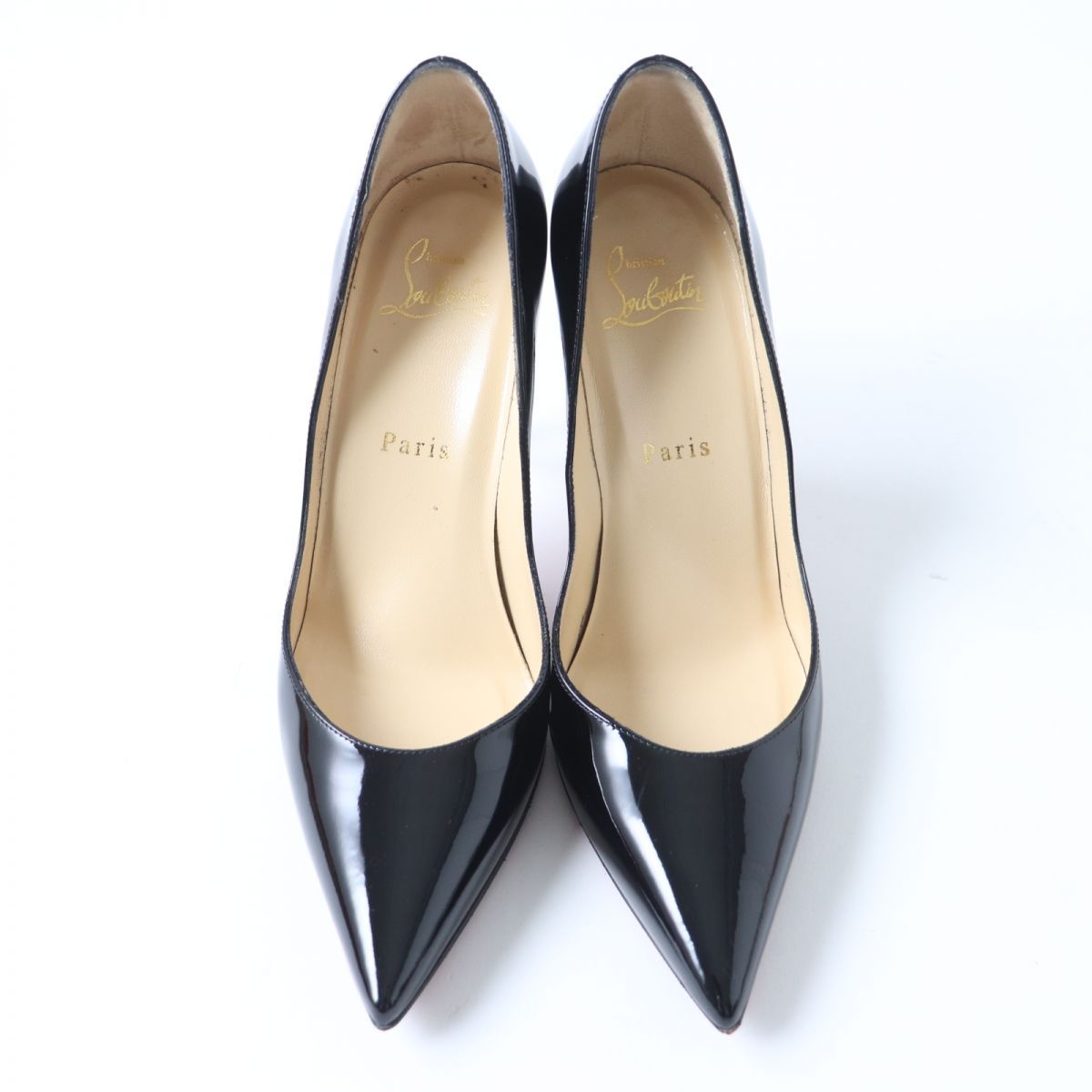 良品　クリスチャンルブタン　ポインテッドトゥ　ハイヒール　パテントレザー ドンドン見直し】美品☆クリスチャンルブタン 1090069 NEW