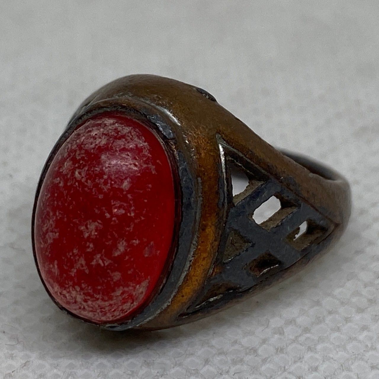 指輪 リング 赤 17号 インディアンジュエリー アクセサリー ビンテージ