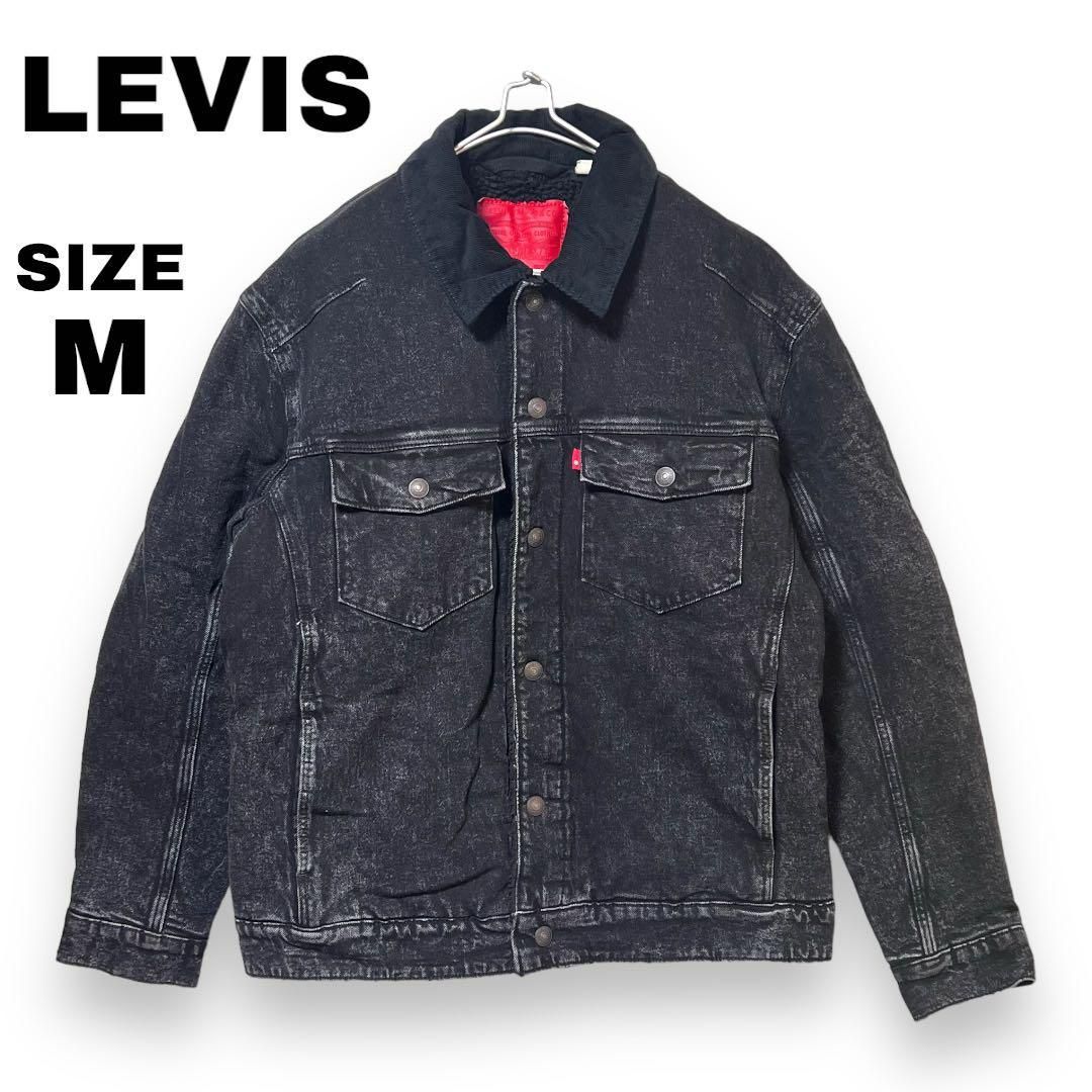 美品 LEVIS PREMIUM リーバイス Gジャン ボア 黒 M 防寒 - Gジャン