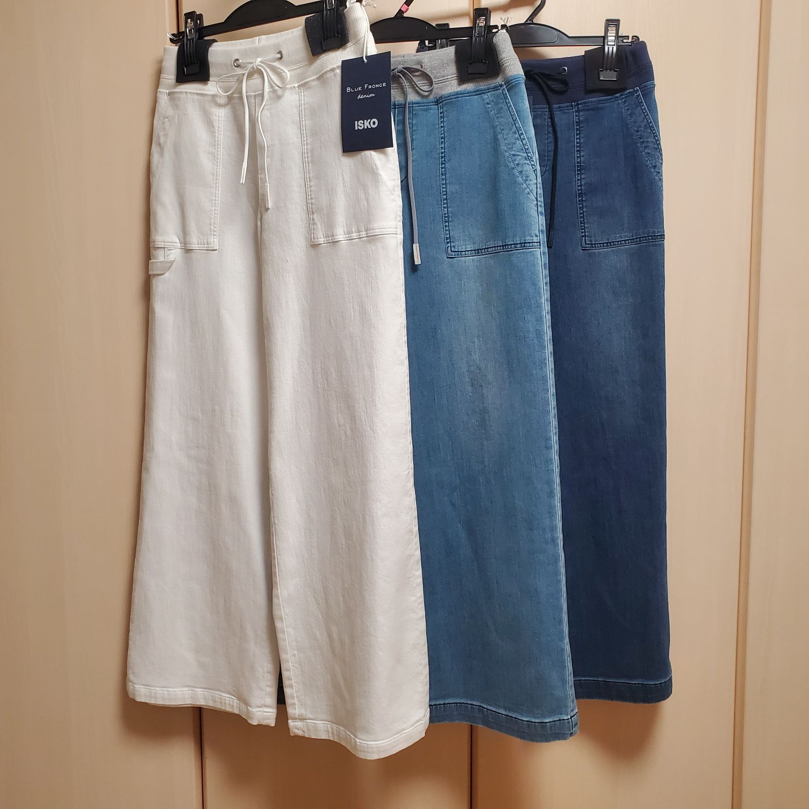 あ＊こ　BLUE FRONCE デニム 42 新作【BLUE FRONCE】ブルーフロンセ ISKOデニムワイドパンツ 2色