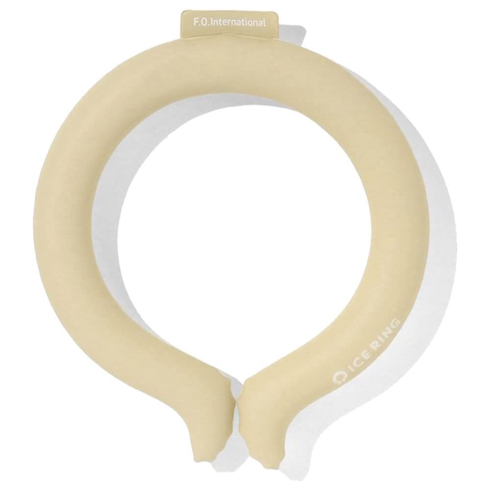 Ｆ・Ｏ・インターナショナル [F・O・インターナショナル × SUO] アイス リング ICE RING 2023年 新デザイン 28 Degree C以下で自然凍結 冷凍庫で約10分 (Mサイズ (首回り 約30cm)， ベージュ) 