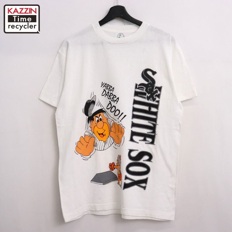 【90s】Changes 原始家族フリンストーン　アニメTシャツ　USA製　半袖 90s】Changes 原始家族フリンストーン アニメTシャツ USA製 半袖