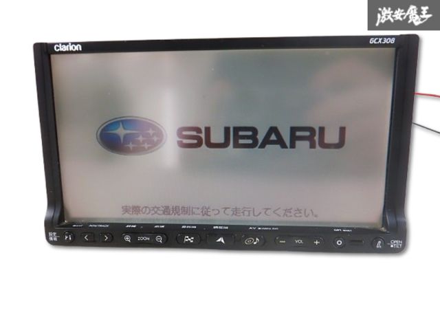 クラリオン スバル純正OP メモリーナビ GCX609W 通電OK 保証付!!】 Clarion クラリオン スバル純正OP オプション