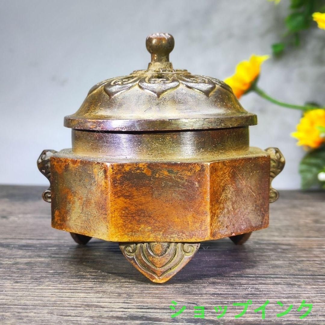 宣徳炉 銅製 工芸品 美術品 置物 八方招財香炉 宣徳炉 工芸品 美術品 置物 - メルカリ