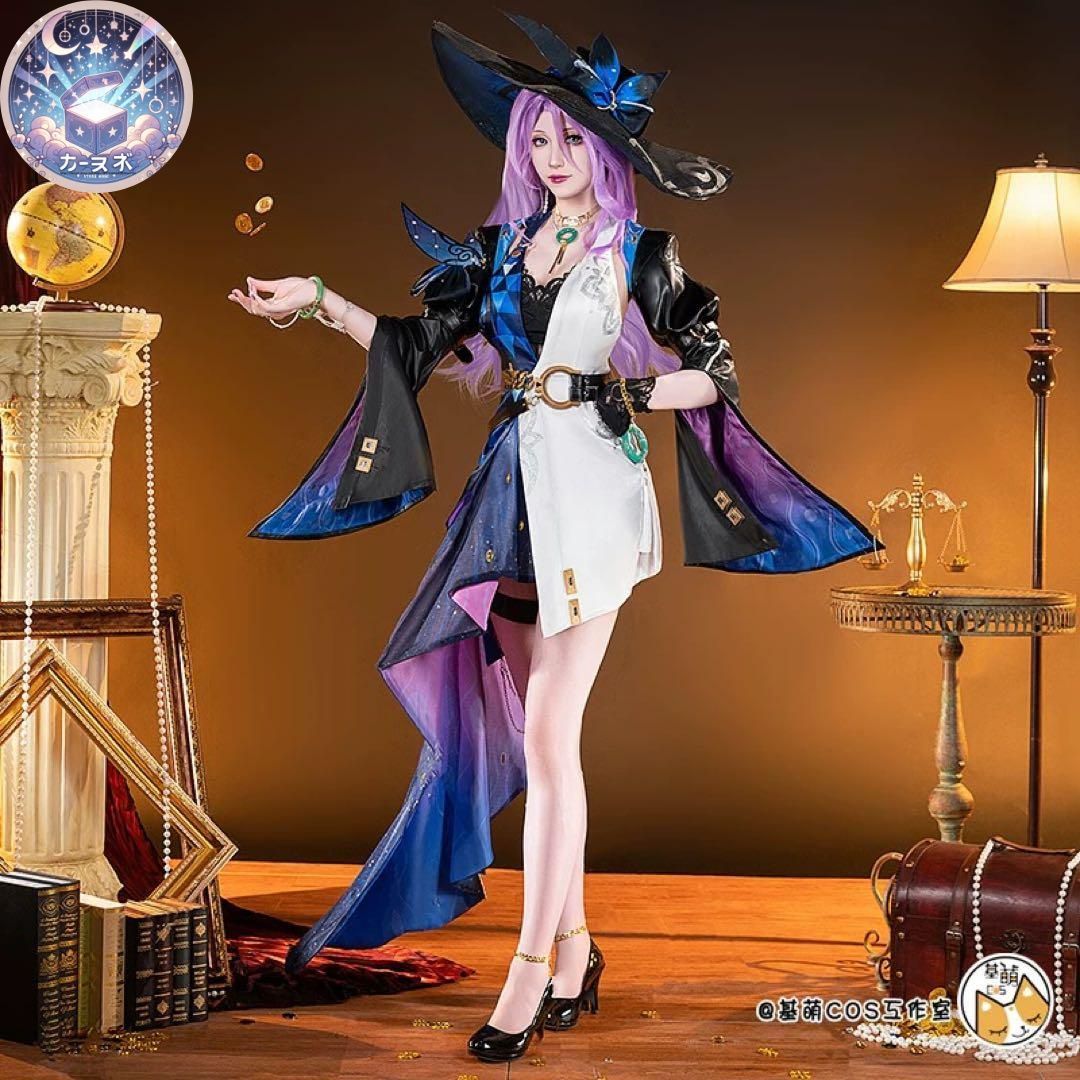 基萌 崩壊スターレイル ジェイド コスプレ衣装 ウィッグ 靴追加可 コスチューム ハロウィン仮装 イベント衣装 コスプレセット 高品質コスプレ 再現度高め