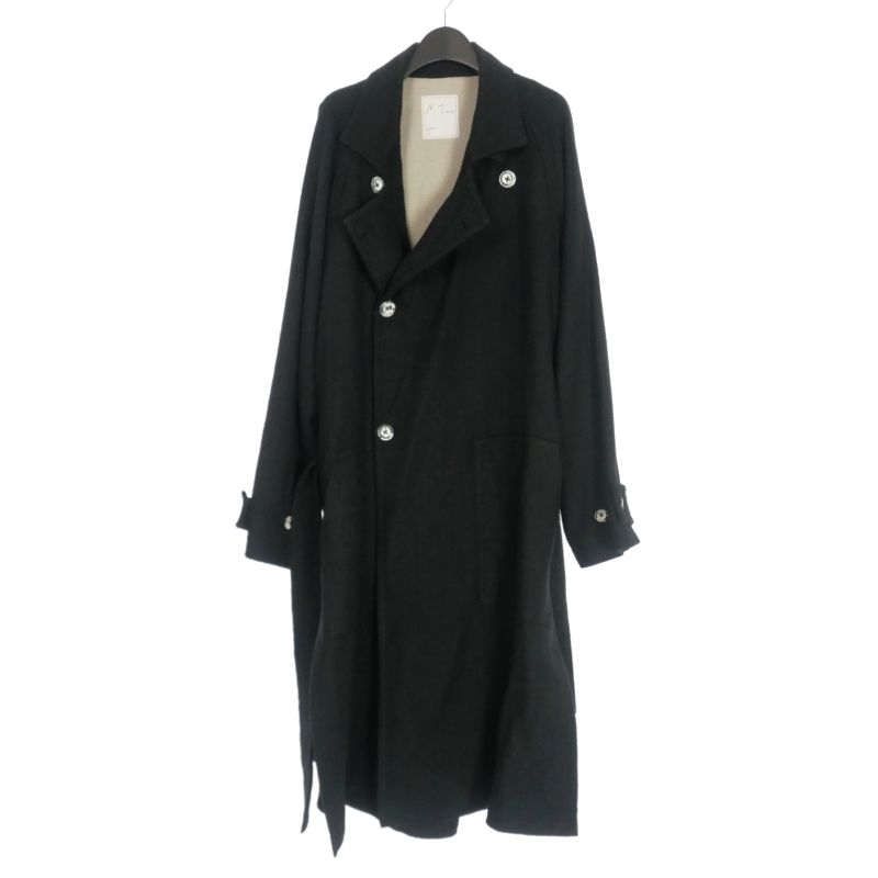 アンセルム ANCELLM 23AW DOUBLE-BREASTED COAT ロングコート 2 黒