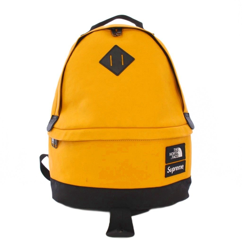 シュプリーム SUPREME ノースフェイス THE NORTH FACE 17AW Leather Day Pack レザーデイパック リュックサック バッグ 黄色 NF0A3G73 KH