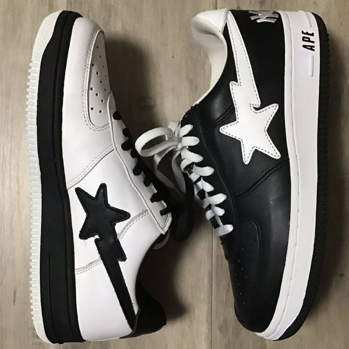 A BATHING APE ア ベイシング エイプ NEIGHBORHOOD BAPESTA (BAPE NBHD BAPE STA) 22AW ネイバーフッド ベイプスタ スニーカー ブラック 黒 サイズ：US10 28.0cm コラボ【メンズ】