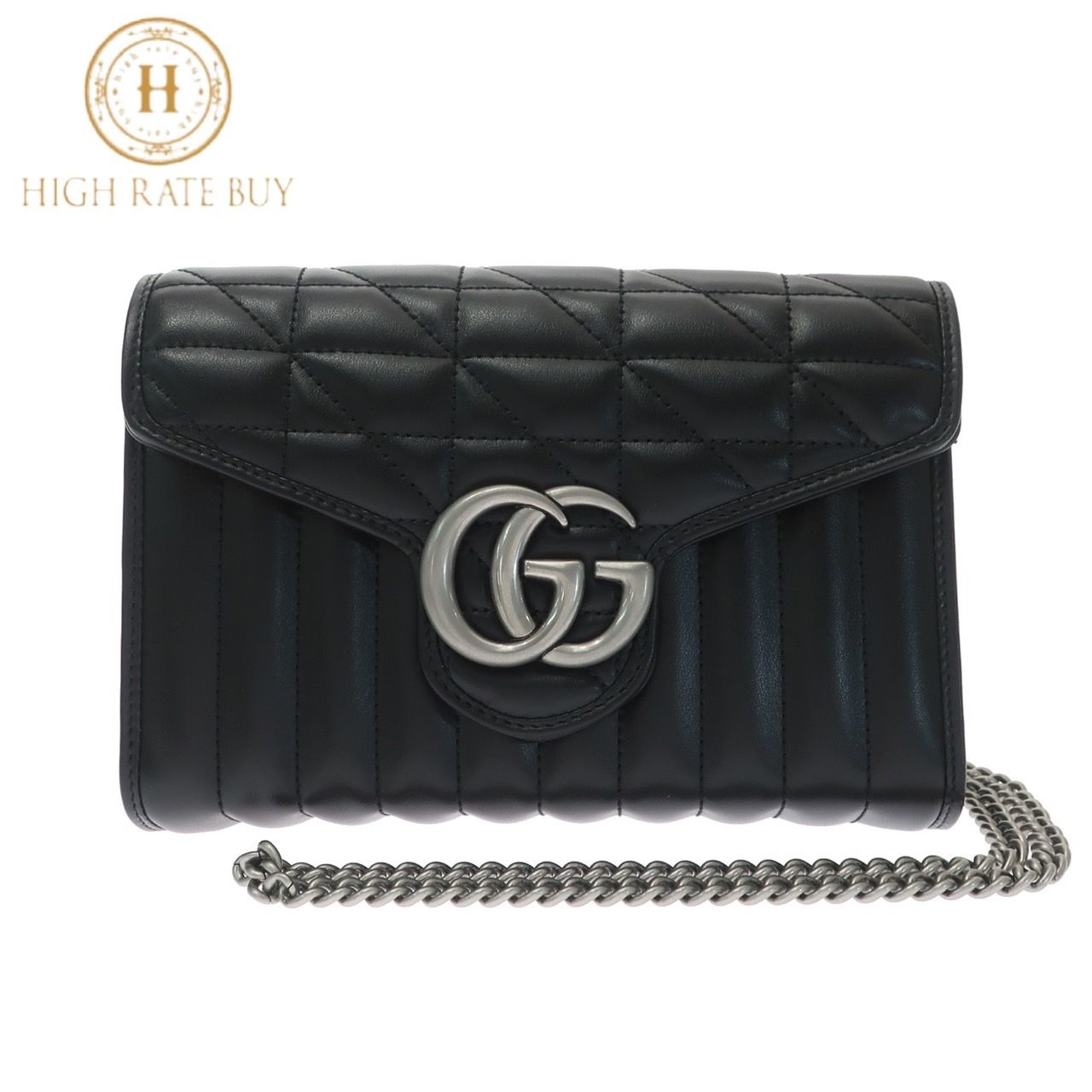 未使用品】GUCCI グッチ GGマーモント チェーンウォレット 474575 