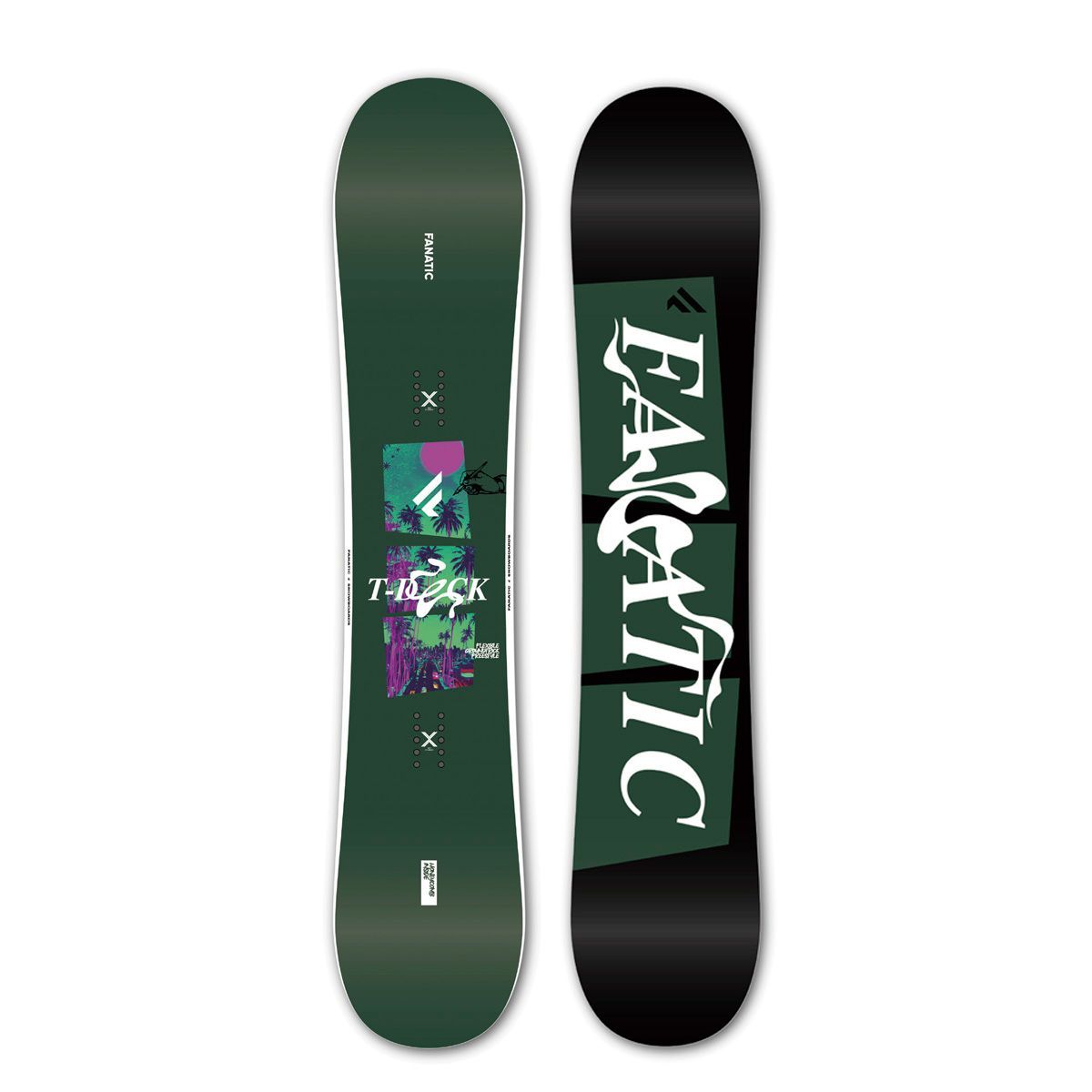 147cm 【即納】 メンズ レディース スノーボード 板 型落ち FANATIC T-DECK GREEN 24-25 ファナティック グラトリ ダブルキャンバー