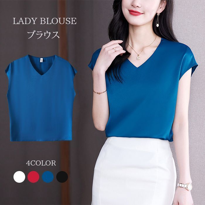レディース プリーツ半袖シャツ肌触り弾力があり通気性ドレープ性いい