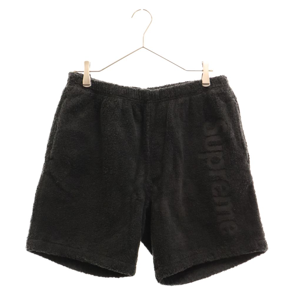 Supreme ブラック パイルショートパンツ SUPREME (シュプリーム) 18SS Terry Logo Short テリーロゴ