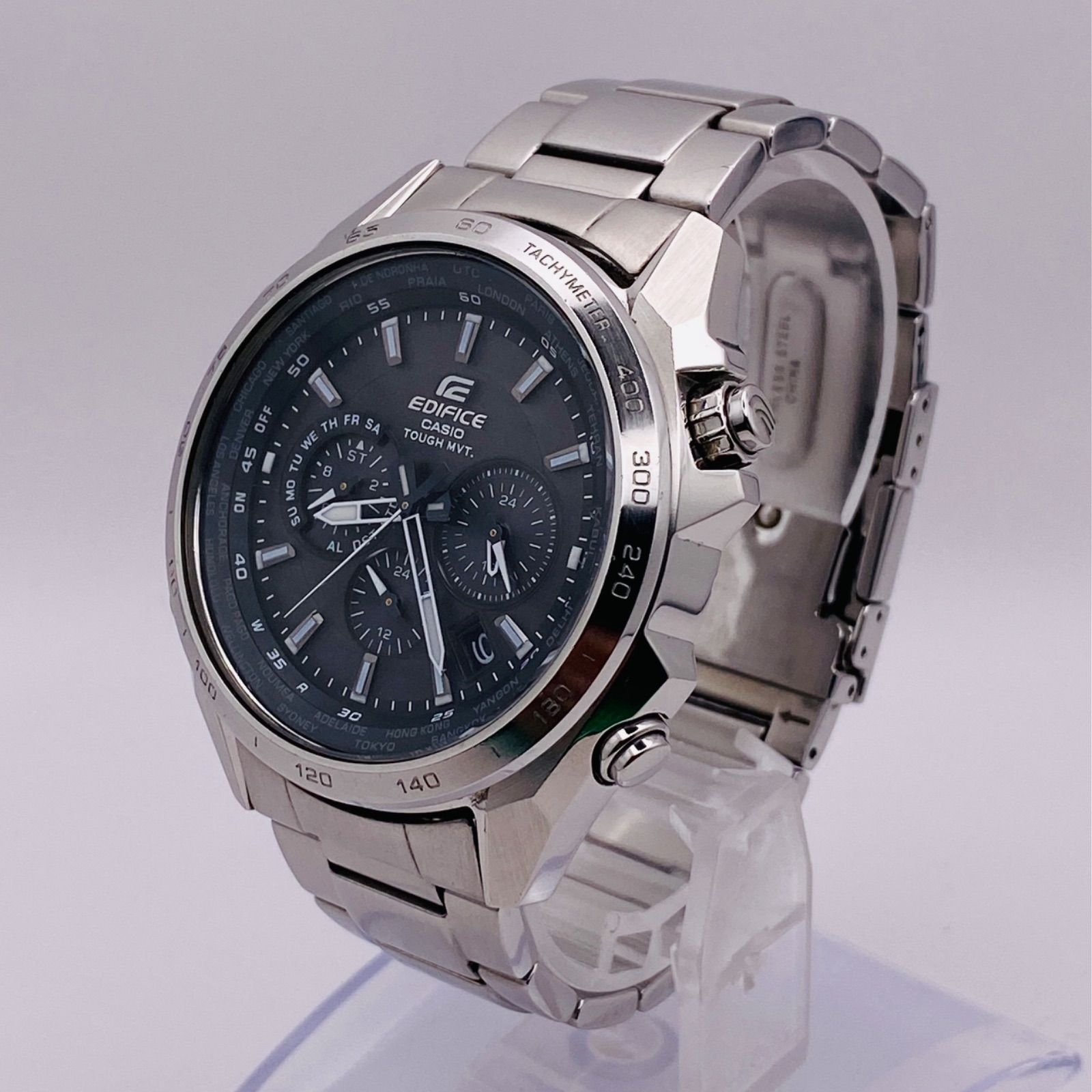 T128）良品 稼動品 CASIO カシオ 電波ソーラー EDIFICE エディフィス 