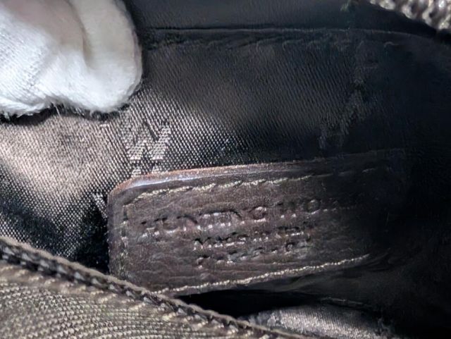 新品同様 ハンティングワールド ポーチ ロゴ キャンバス ダーク  