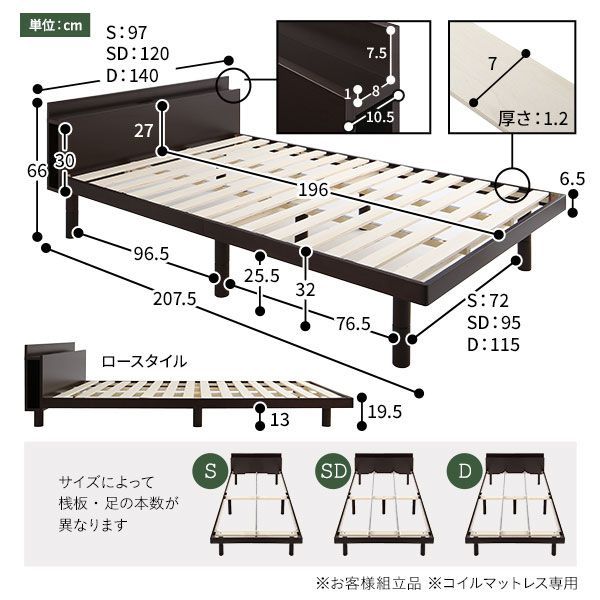 シングルベッドマットレス付