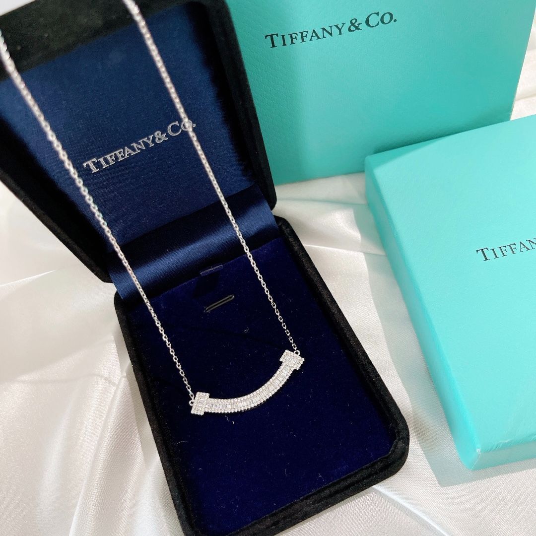 TIFFANY ティファニー 925シルバー＆クリスタル ンドバー ネックレス