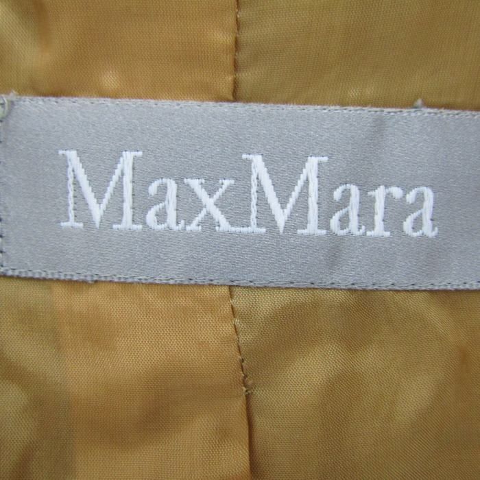 Max Mara - マックスマーラ テーラードジャケット アウター シルク混 ツイード レディース 42サイズ 黄土 MAX MARA マックスマーラ テーラードジャケット アウター シルク混
