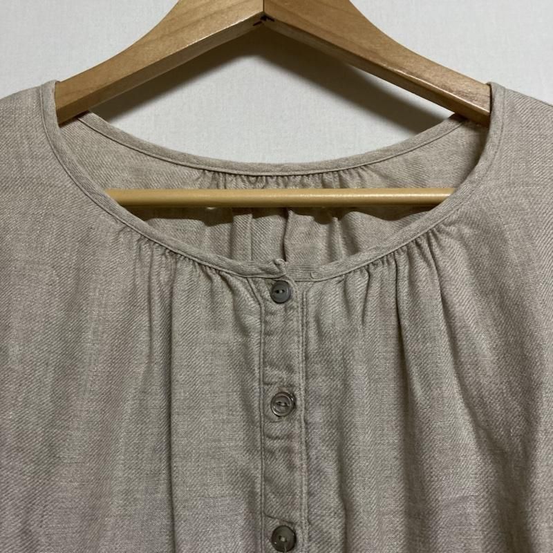 nest Robe ネストローブ ワンピース ロングスカート nest Robe リネン ハーフボタン 長袖 サイドギャザーワンピース 01094-0373