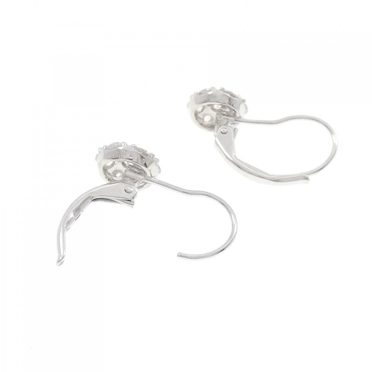 K18WG/WGK14 ダイヤモンド ピアス 1.00CT - メルカリ