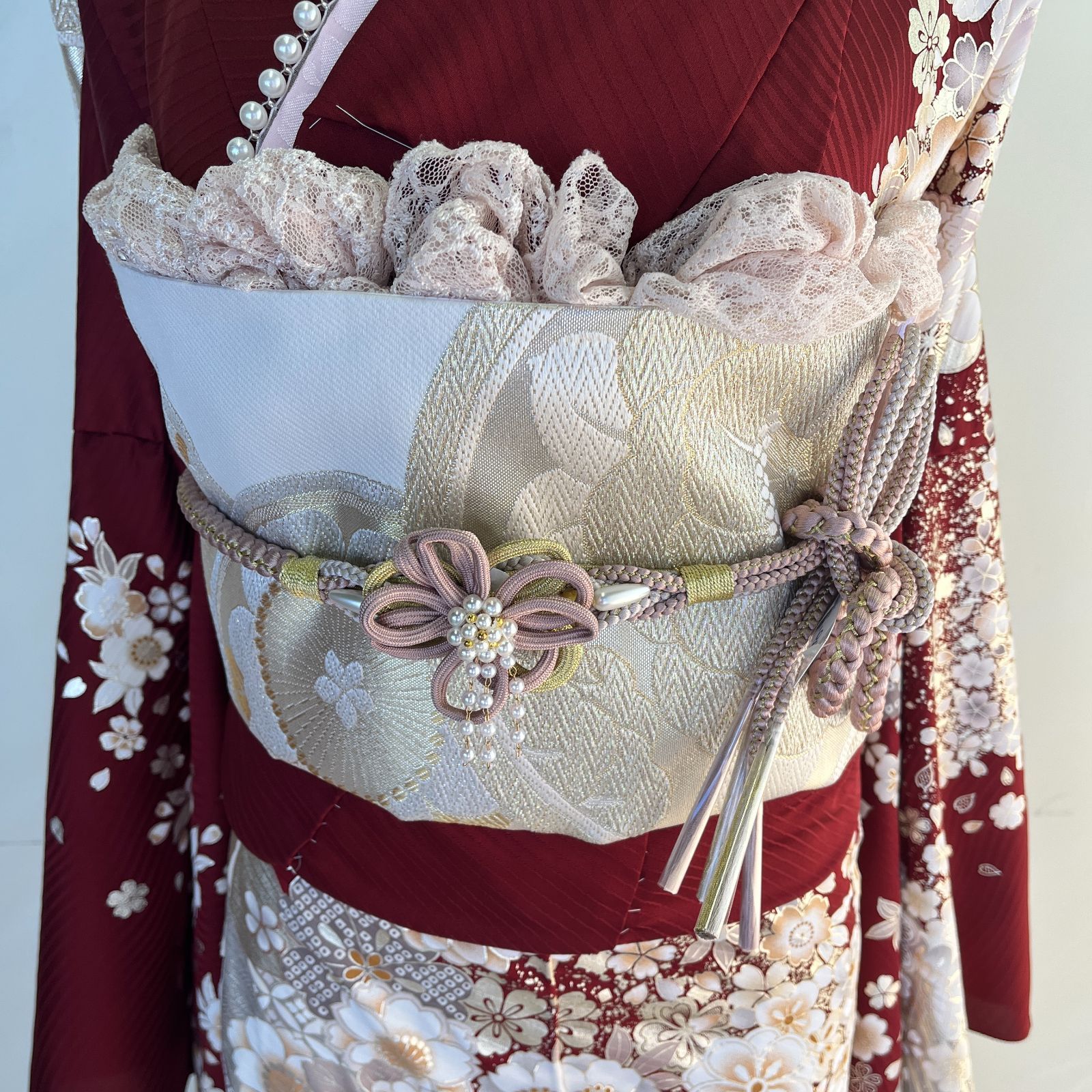大特価】ボルドー 深い 赤 豪華 振袖 新品 新作 成人式 フル