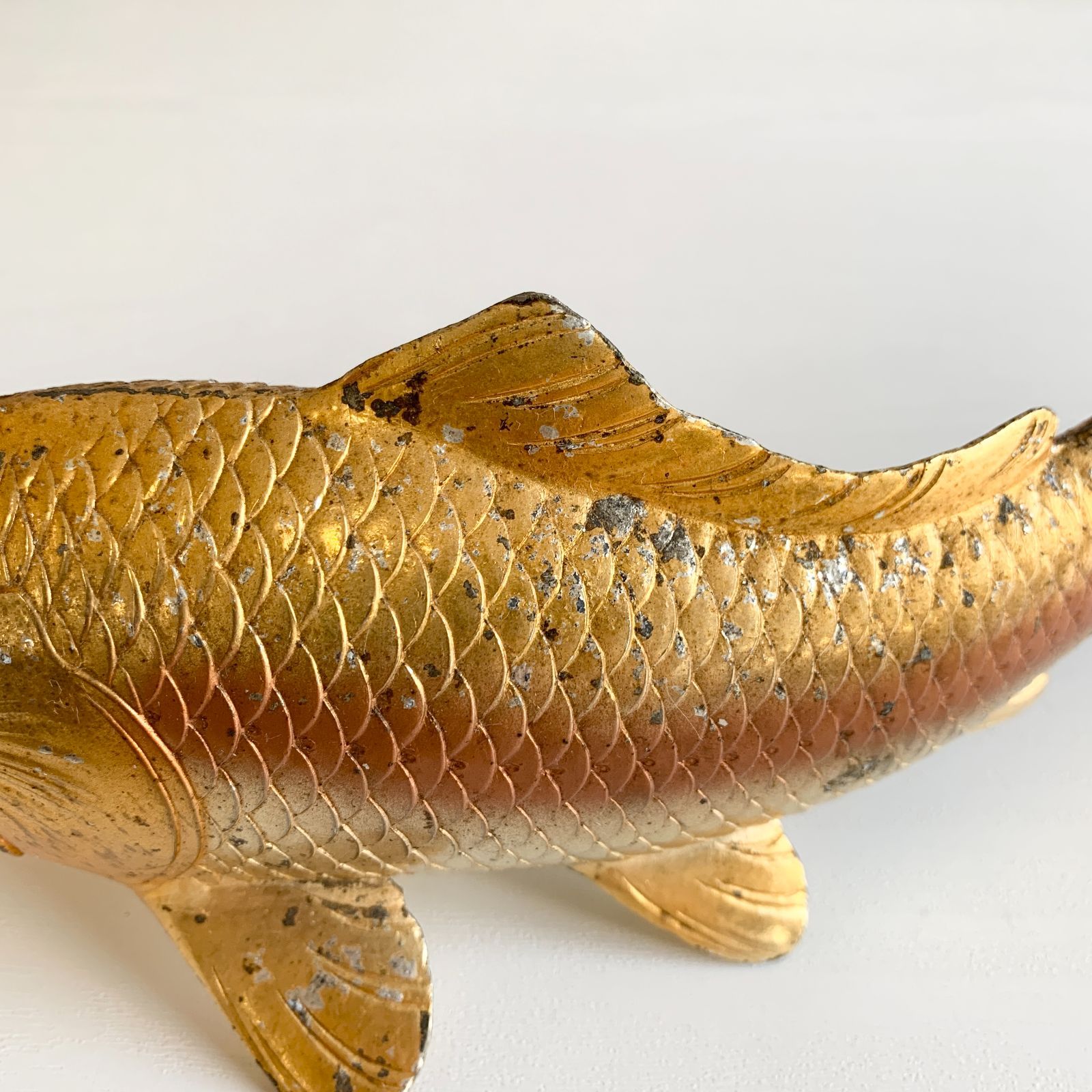 ☆信光 双鯉 置物 銅製√ 信光作 鋳銅 鯉 置物 Yahoo!オークション - 鋳銅製 双鯉 夫婦鯉 信光作