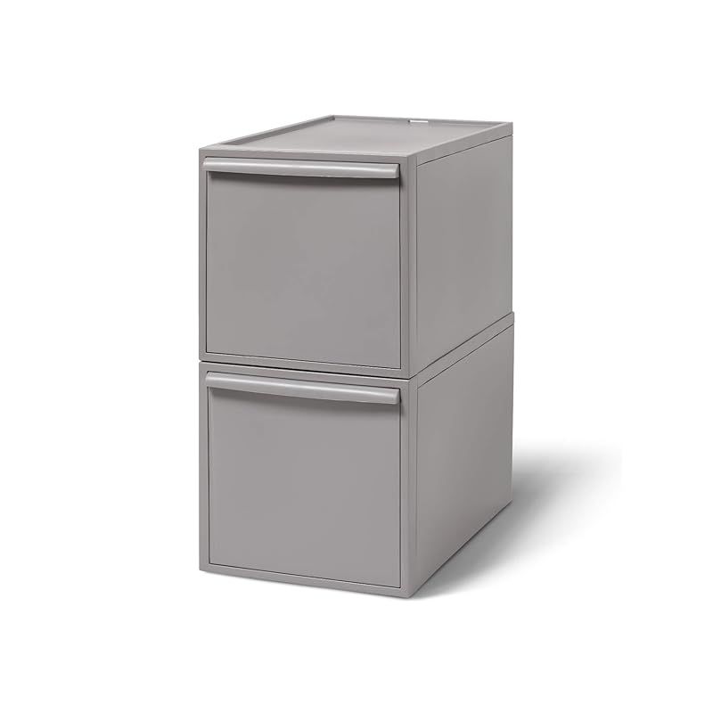 Tupperware スーパーチェスト ワイド 引き出し1段＆2段セット