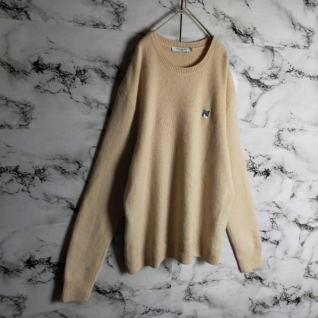 人気】Maison Kitsuné メゾンキツネ Lサイズ☆フォックスワッペンロゴ