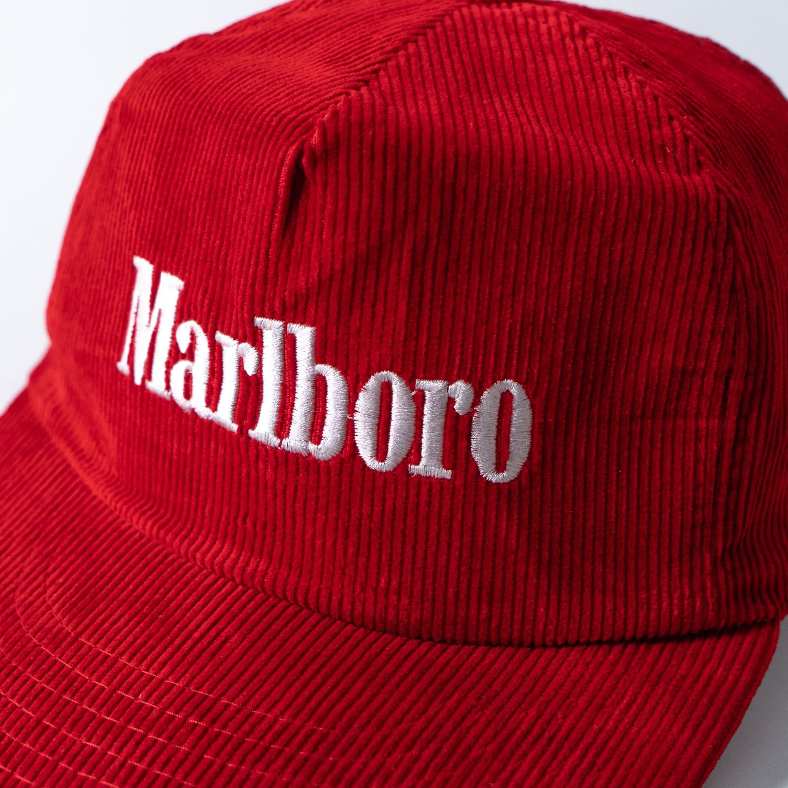 希少】Marlboro マルボロ キャップ コーデュロイ刺繍ロゴ ヴィンテージ