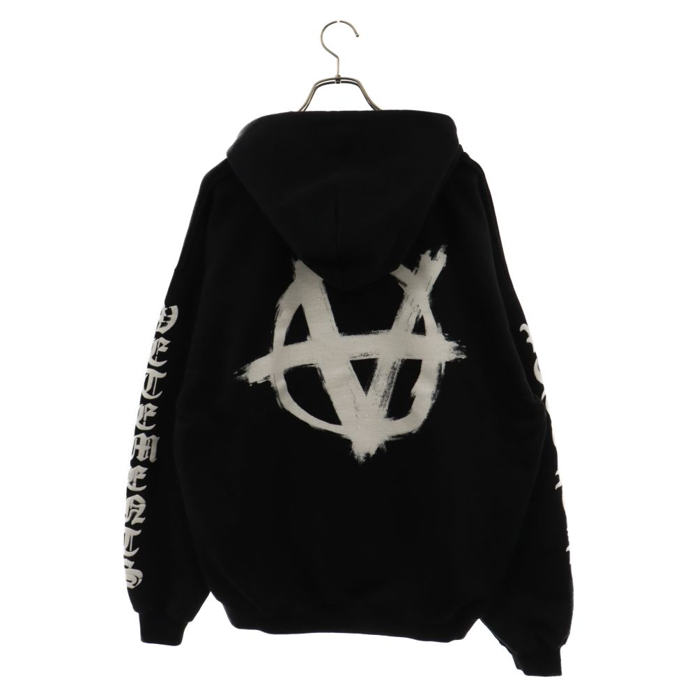 VETEMENTS (ヴェトモン) 23SS DOUBLE ANARCHY LOGO Hoodie UE63HD341X ダブルアナーキープルオーバーパーカー  ブラック - メルカリ