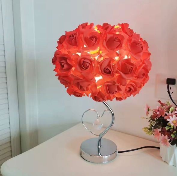 テーブルランプ 薔薇 バラ インテリア ベッドライト デスク LED