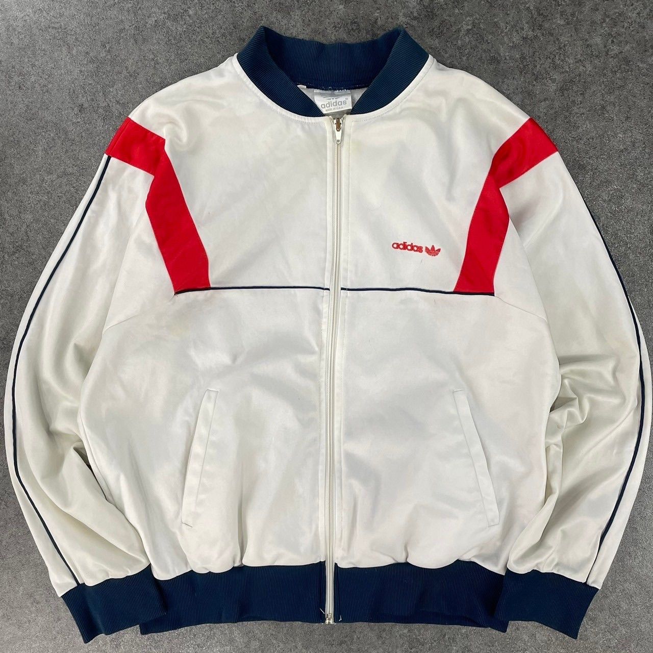 USED】80'S-90'S ADIDAS TREFOIL LINE TRACK JACKE