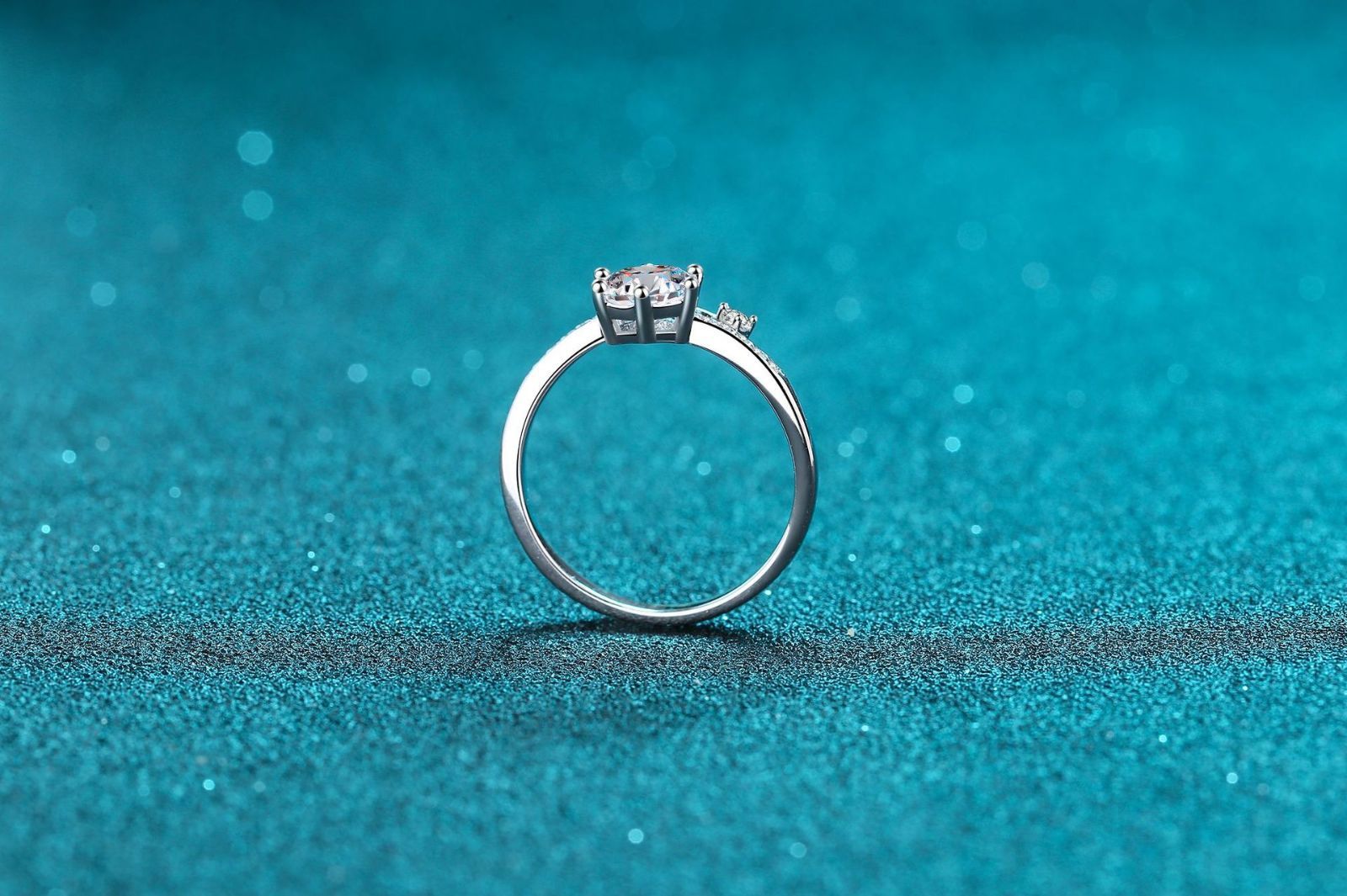リング 指輪 モアサナイト 1ct シルバー925 人工ダイヤモンド