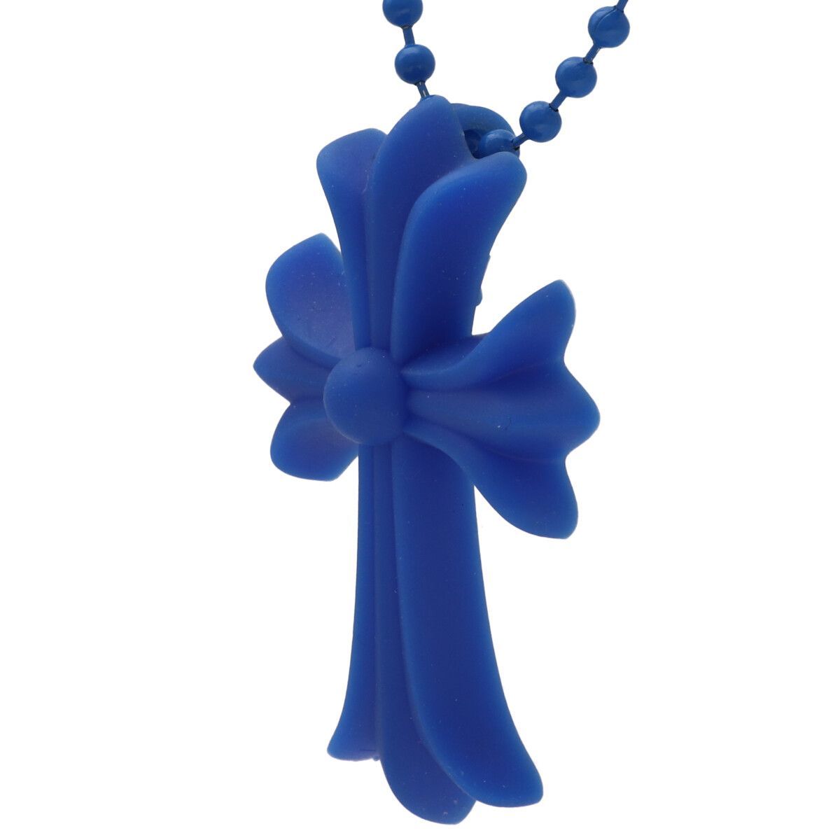 中古】 CHROME HEARTS クロムハーツ ラバー スモールCHクロス ブルー