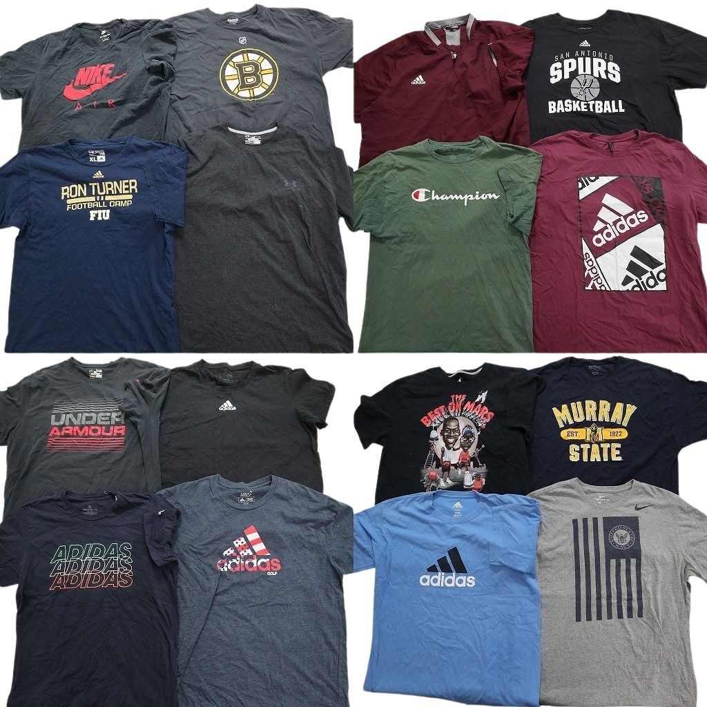 古着卸 まとめ売り スポーツブランドMIX 半袖Tシャツ 16枚セット (メンズ XL ) アディダス ナイキ  古着 NB3023