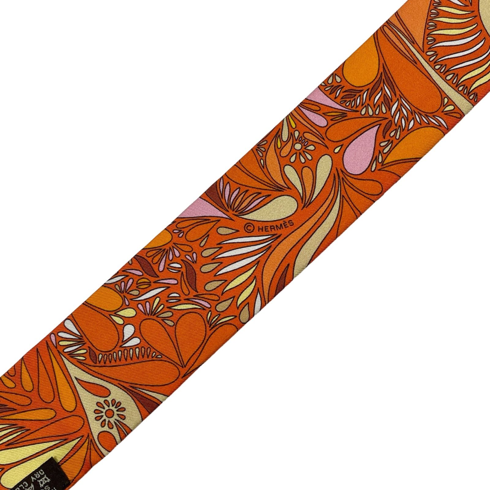 HERMES Twilly Millefleurs du Mexique エルメス ツイリー シルク100