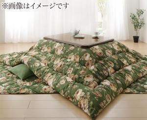 こたつ布団セット ローズ柄国産ボリュームこたつ布団 掛布団u0026敷布団2点セット 正方形(80×80cm)天板対応