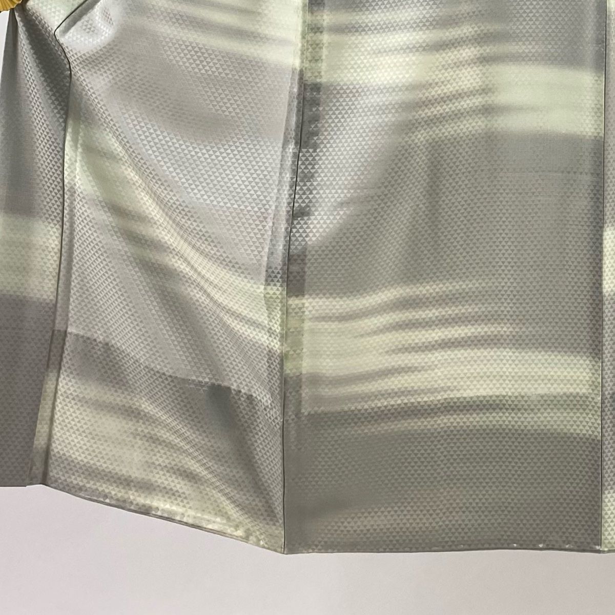 長襦袢 身丈131.5cm 裄丈65cm M 霞 地紋 ぼかし 灰色 正絹 秀品