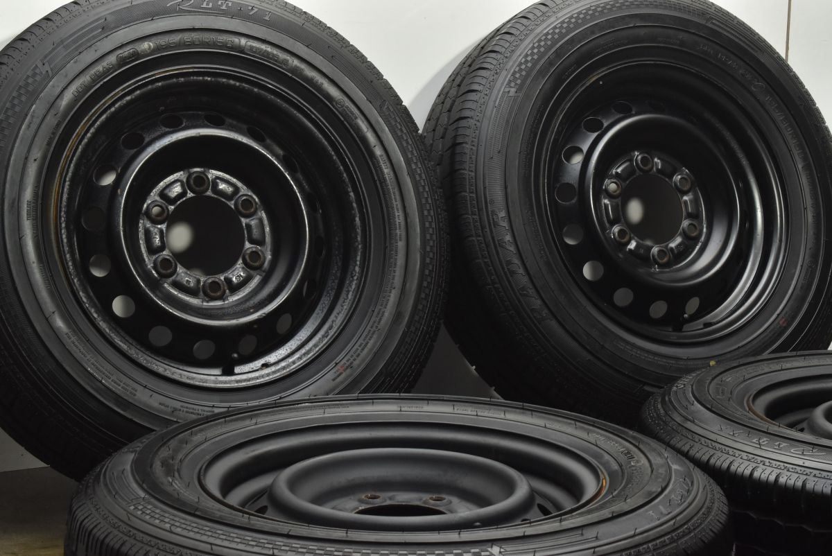 交換用に トヨタ 200 ハイエース 純正 15in 6J 35 PCD139.7 レーダー LT-71 195 80R15C レジアスエース 流用 ノーマル戻し