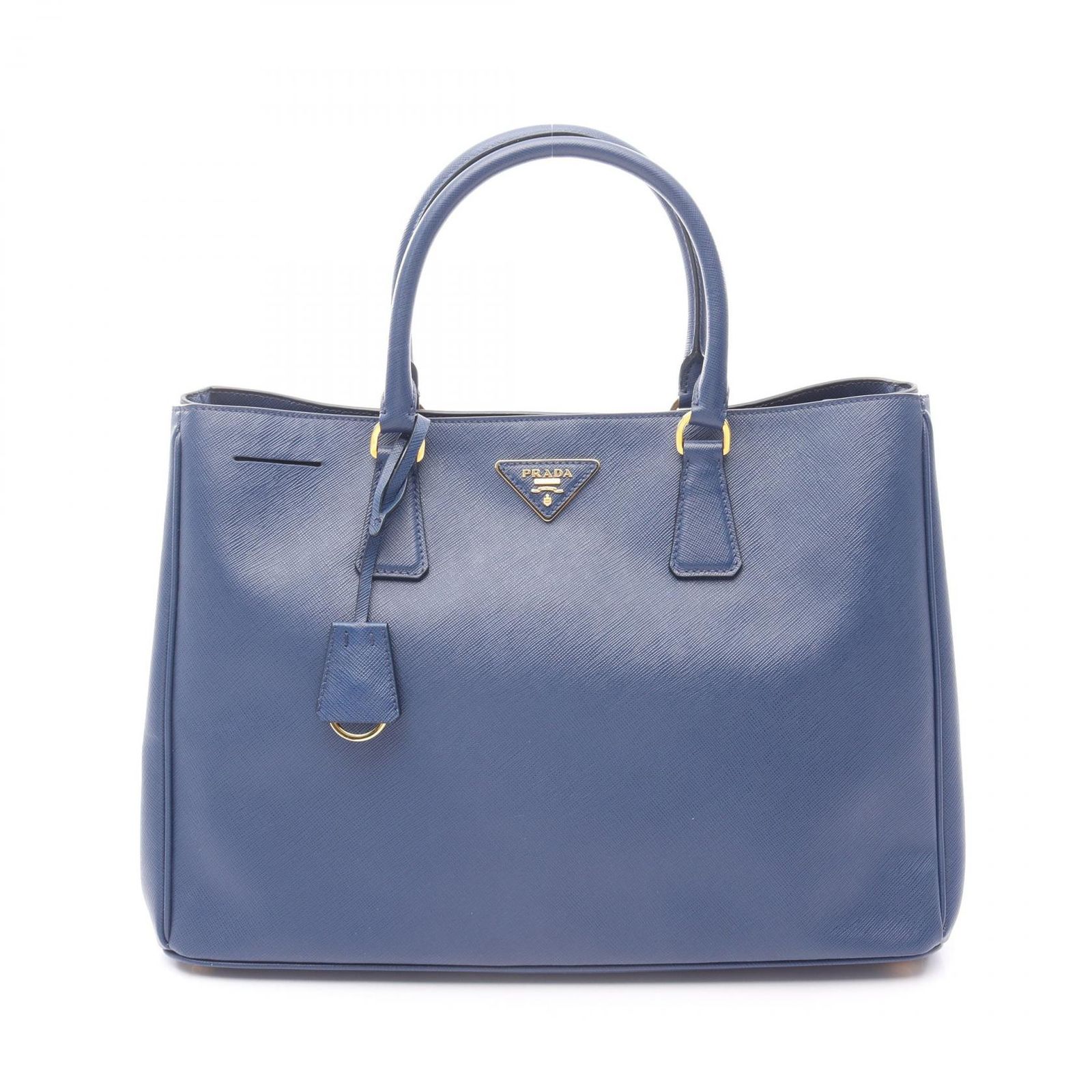 プラダ PRADA トートバッグ SAFFIANO LUX ガレリア BN1844 ネイビー サフィアーノレザー ハンドバッグ レディース Used A