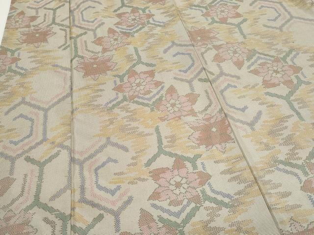 平和屋着物□本場大島紬 7マルキ 亀甲花文 正絹 逸品 CAAX5146th