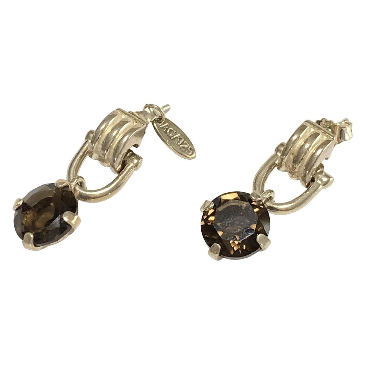 WOUTERS-HENDRIX ウッターアンドヘンドリックス ピアス シルバー×ダークブラウン