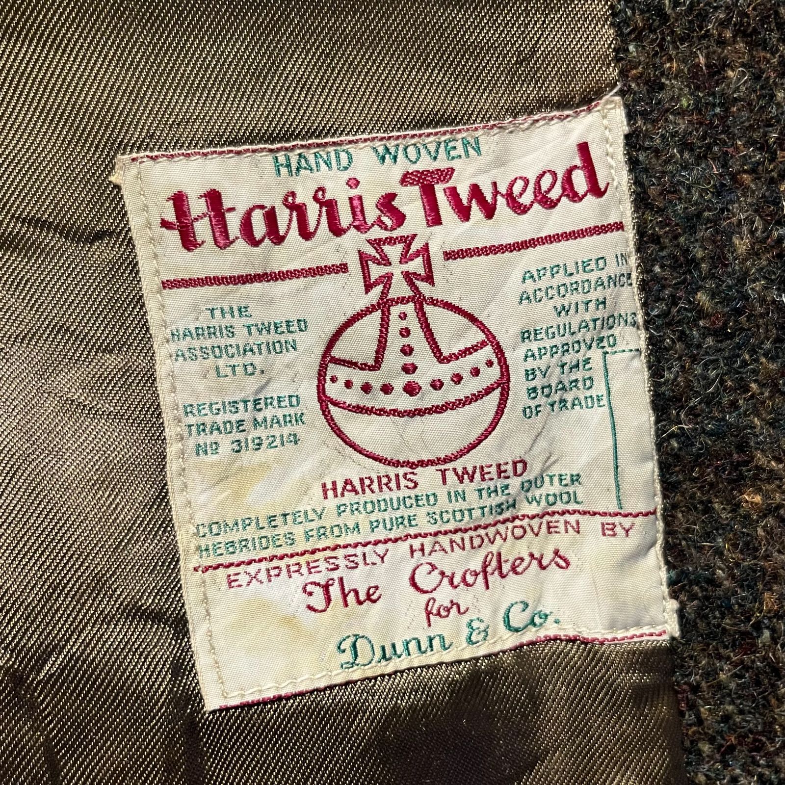 Dunn&Co. 60s ツイード3Bジャケット Harris Tweed ダンアンド 