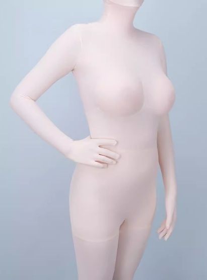 全身タイツ 顔開き ピンク Eカップ Sサイズ シリコン 偽乳付き kig ゼンタイ コスプレ ZENTAI レオタード 仮装 イベント 着ぐるみ